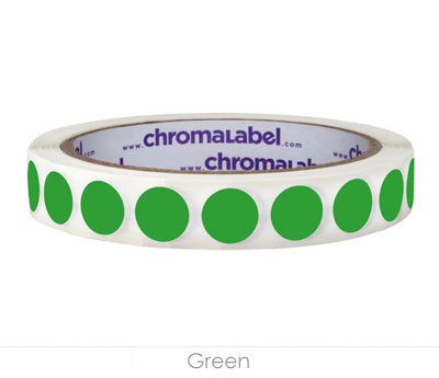 0.5" Green Removable Circle Labels