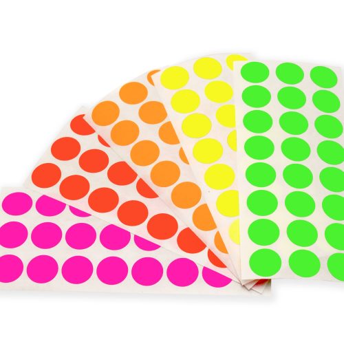 0.5" Neon Dot Stickers