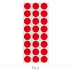 0.5" Sheeted Removable Red Round Stickers