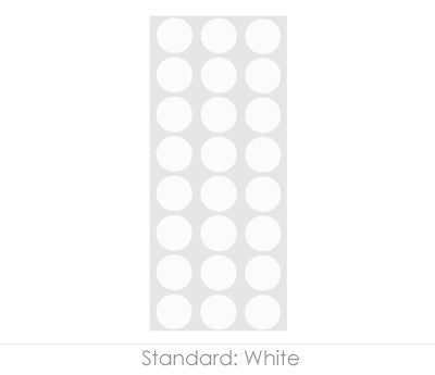 0.5" White Round Labels on Sheets