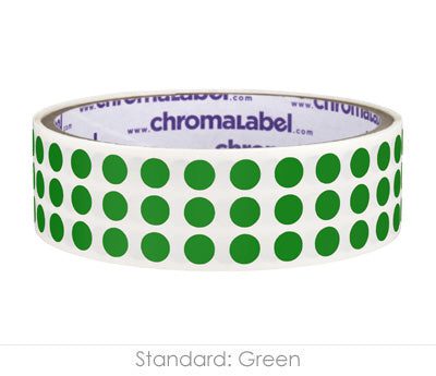 0.25" Green Round Dot Stickers