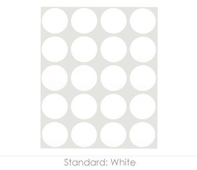 1" White Color Coding Dots