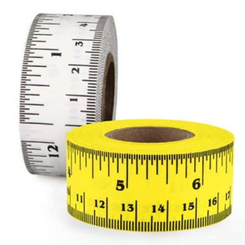 1 inch yellow white ruler measuring tape