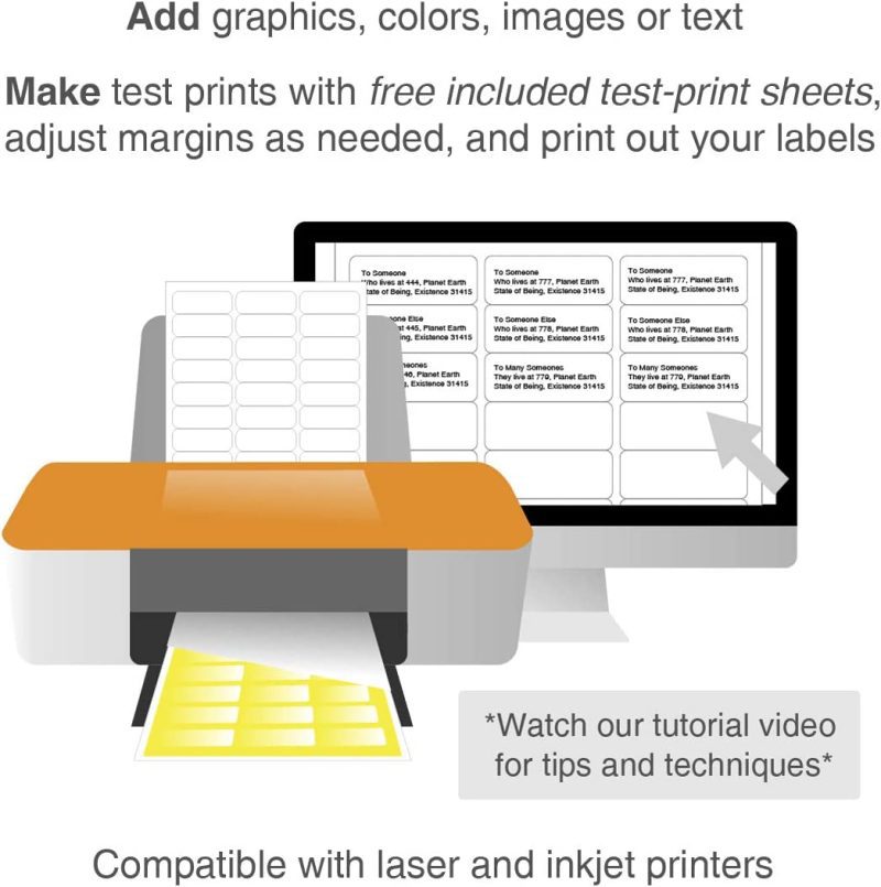 1 x 2 5 8 inch laser inkjet printable address labels template