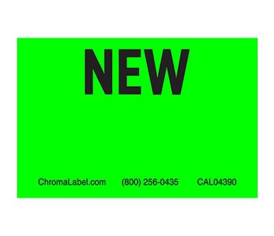 2" x 3" Neon Green Inventory Labels