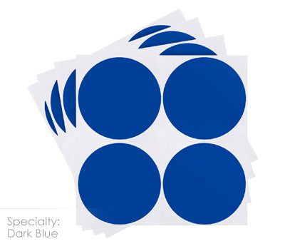 2 inch Dark Blue Color Coding Stickers on Sheeted Liners