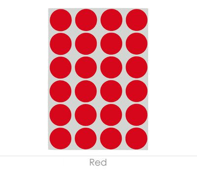 0.75" Red Sheeted Removable Dots