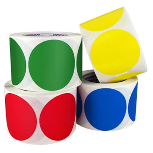 3 inch colored sticker dots