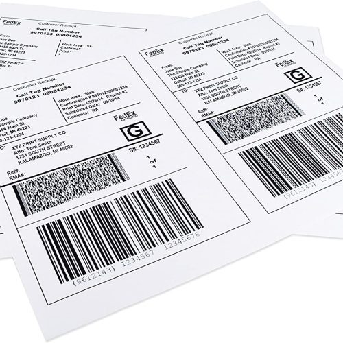 Blank Half Sheet Shipping Labels