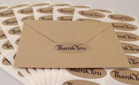 Kraft "Thank You" Oval Labels