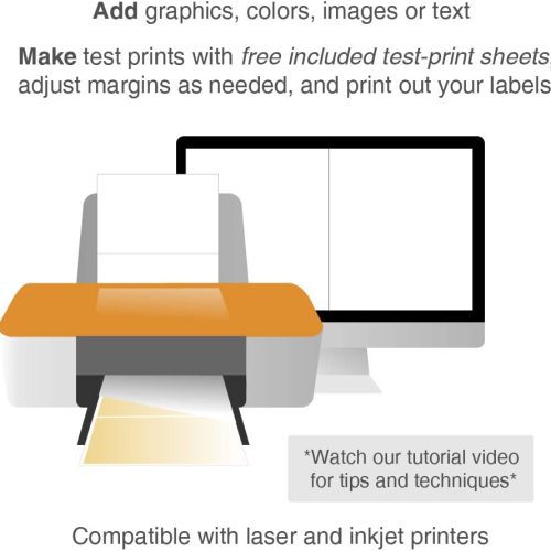 Laser Printer shipping labels half sheet