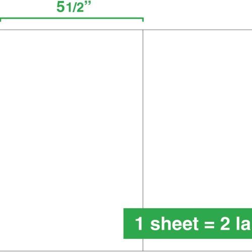 Printable shipping labels half sheet