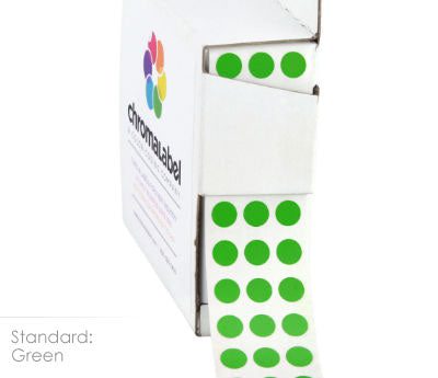 0.25" Green Dot Stickers