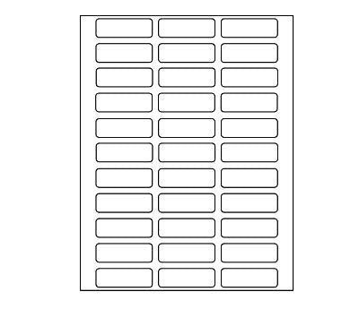 0.75" x 2.25" Blank Printer Labels