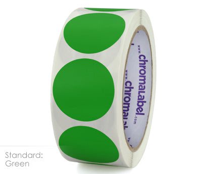 1.5" Green Circular Dot Labels