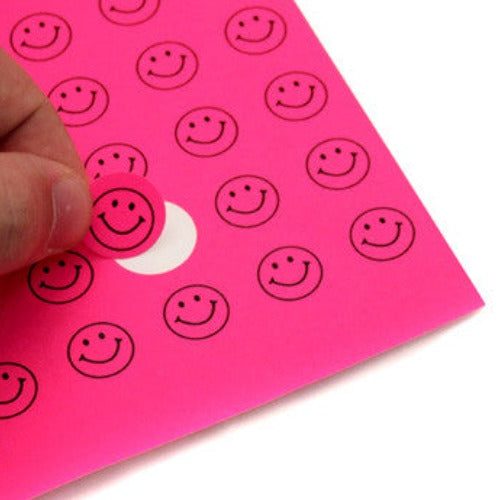 0.75" Circle Labels for Printers - Fluorescent Pink